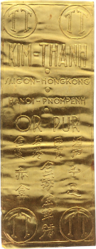 Vietnam | KIM-THANH Saigon-Hongkong-Hanoi-Pnompenh o.J Goldbarren / Goldplatte / Goldblech